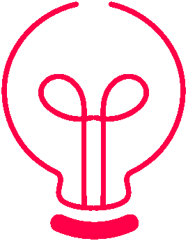 Lightbulb pink logo